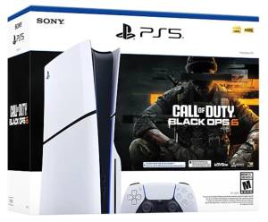 PS5 Console 1TB Standard Slim White Call of Duty 6 Bundle ITA